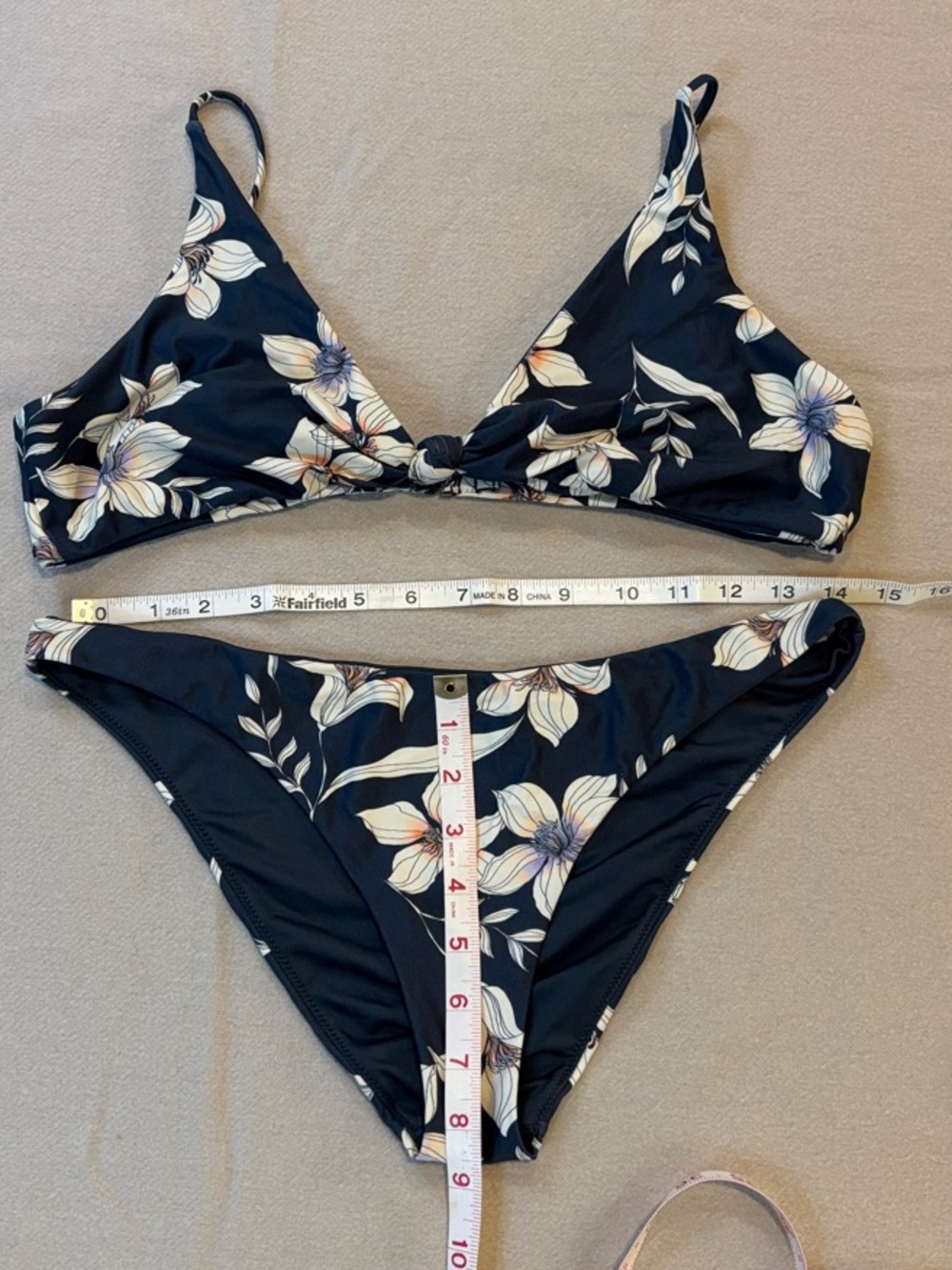 O’Neill Navy Floral Two-Piece Bikini Set XL